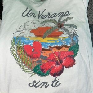 Bad Bunny Tropical White Graphic Tee